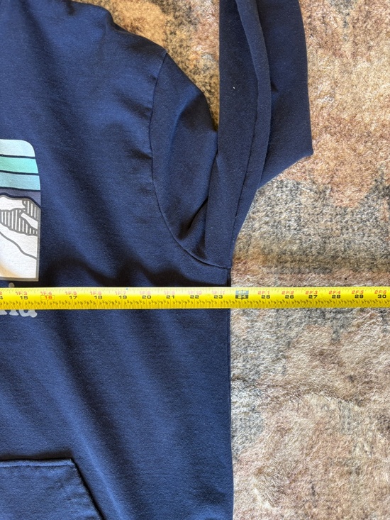 Patagonia #39584 Men's Line Logo Ridge Uprisal Hoody/Hoodie Sweatshirt XL Blue - Picture 7 of 9